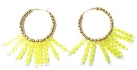 NIBRAS LT Green Multi-layered Dangling Hoop Earrings - B09JKY6YHZ, 9gm, 7cm x 8cm x 1cm